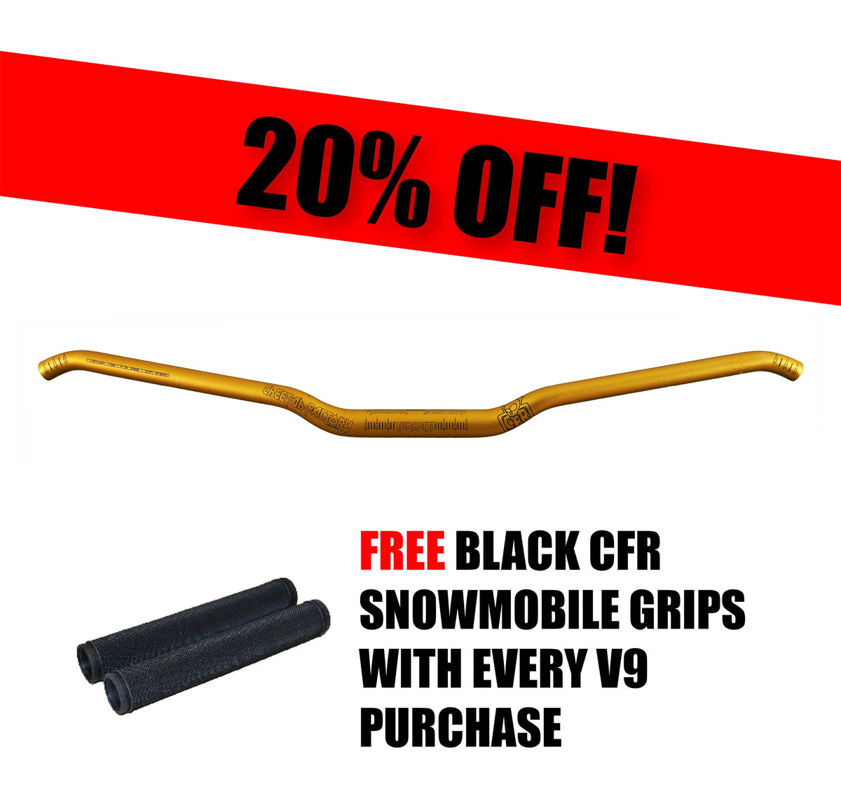 【新作からSALEアイテム等お得な商品満載】 Turcotte Signature Handlebar V9 – Cheetah Factory Racing - USA スノーモービル