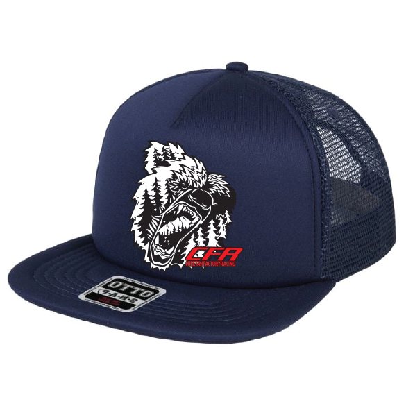 CFR Flat Brim Nes bear trucker hats. - Cheetah Factory Racing