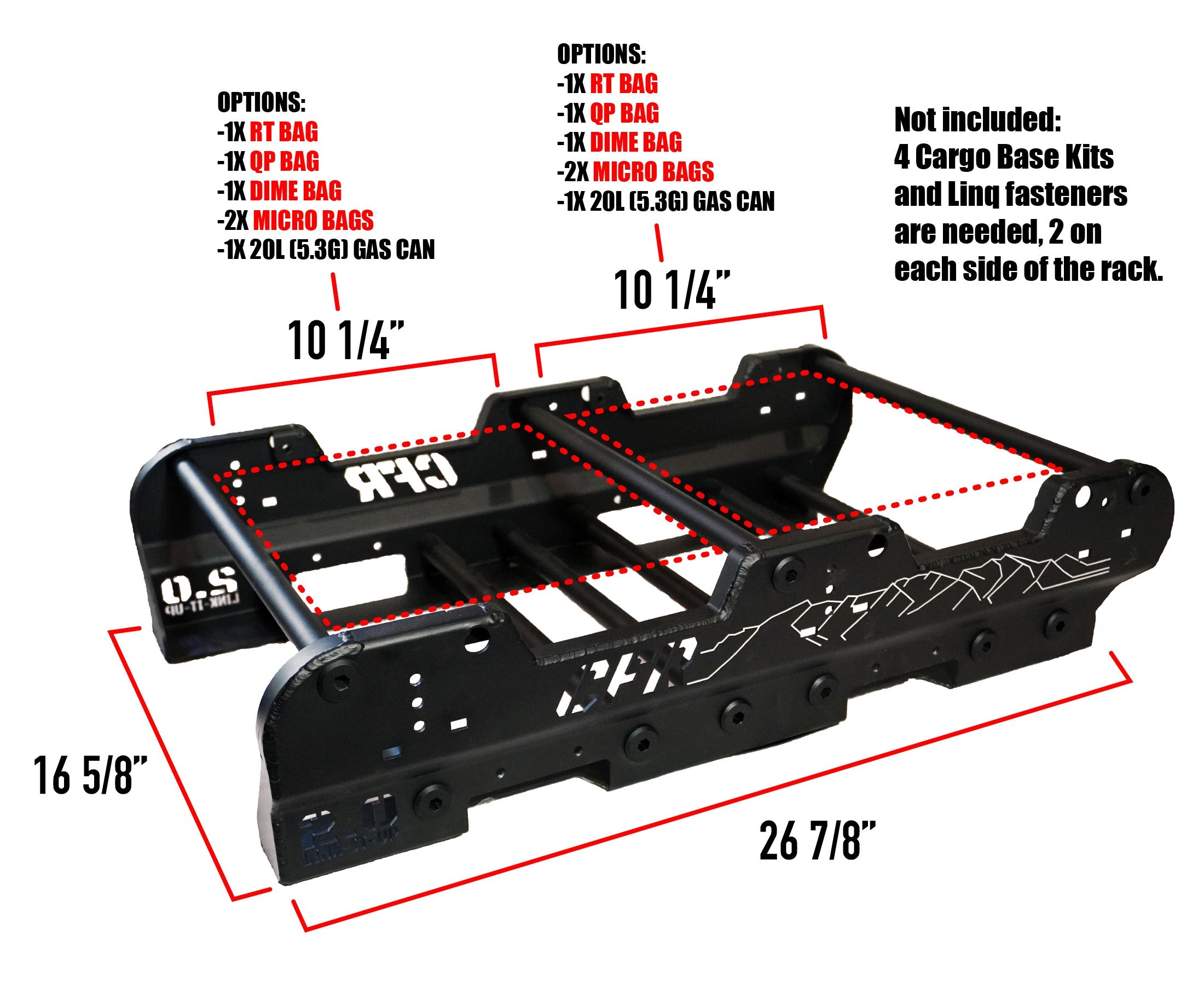 Snowmobile Utility Racks Link-It-Up - 2.0 Snowmobile Rack – Cheetah Factory Racing - USA
