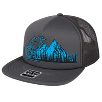 CFR Flat Brim Mountain outline trucker hats.